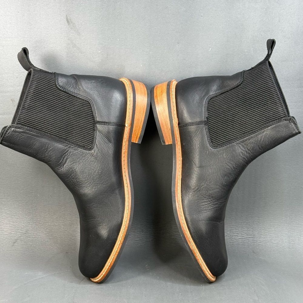 Black Leather Ankle Boots - Picture 5 of 9